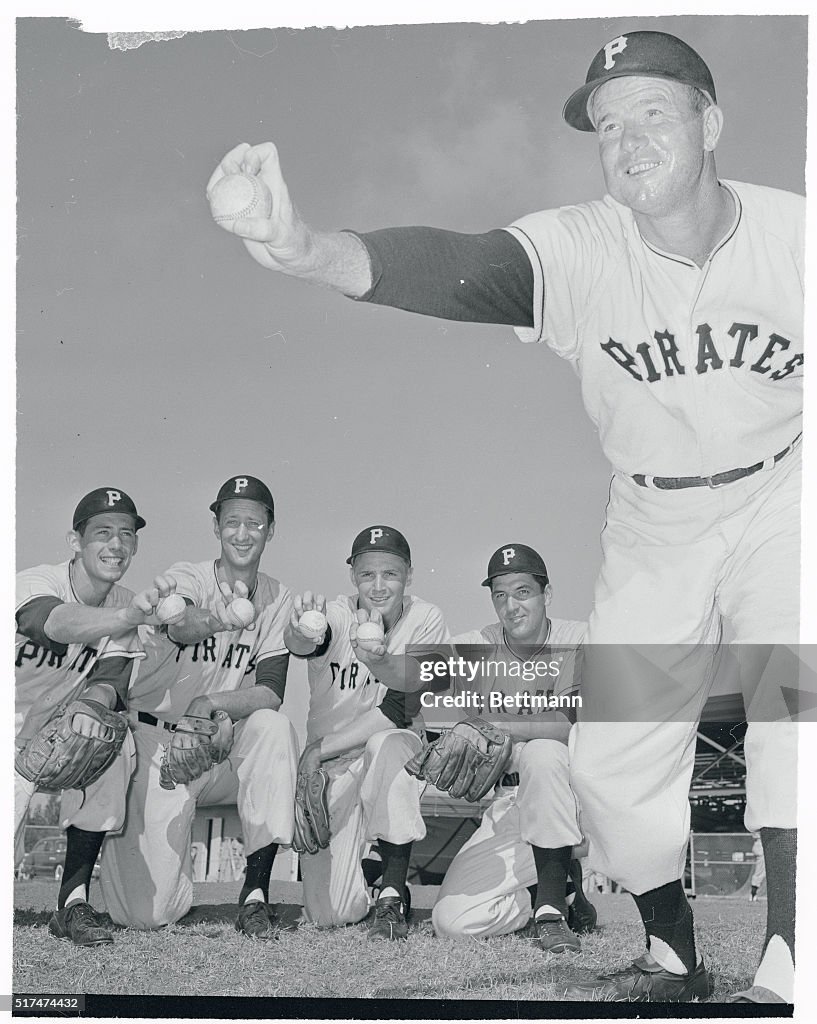 George Munger Holding a Baseball