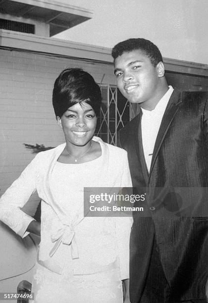 World heavyweight boxing champion Cassius Clay with Chicago model and wife Sonji Roi.