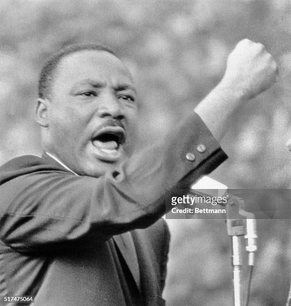 Dr. Martin Luther King, Jr. Forcefully emphasizes, at a mass rally outside the wall of all-white Girard College, that "we want all our rights." The...