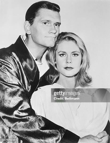 Stars of the ABC-TV program Bewitched starring Elizabeth Montgomery, Dick York and Agnes Moorhead.