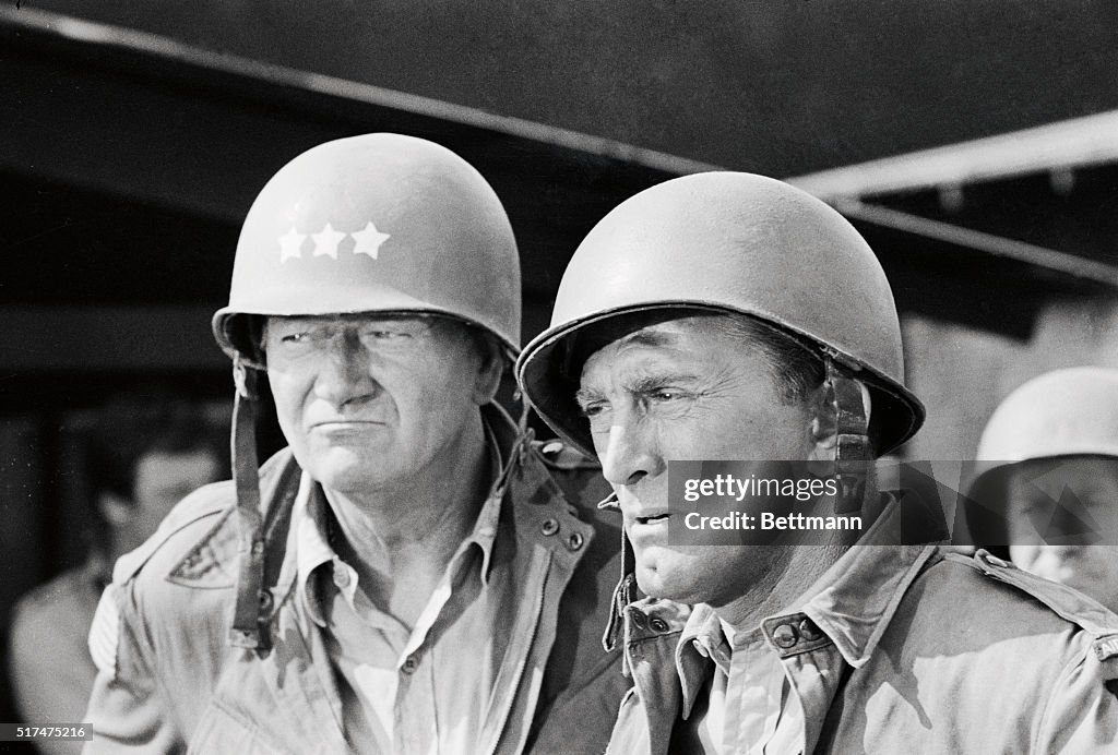 John Wayne and Kirk Douglas