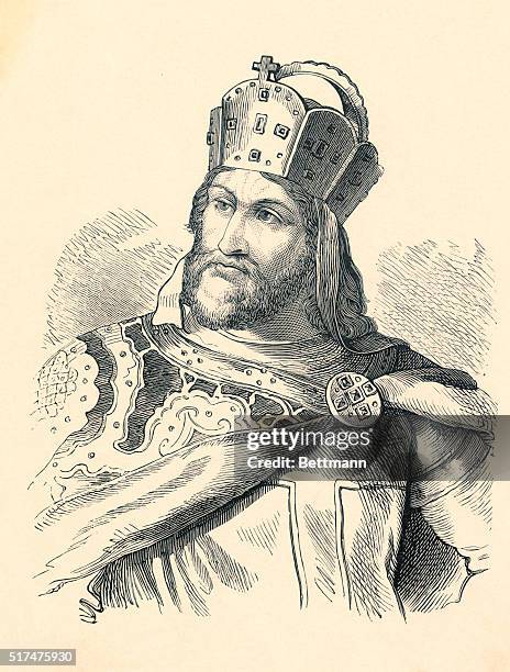 FREDERICK I KNOWN AS BARBAROSSA. 1123-1190. HOLY ROMAN EMPEROR 1152-90. SET OUT ON THIRD CRUSADE1189, DROWNED WHILE TRYING TO CROSS THE SALEPH RIVER...