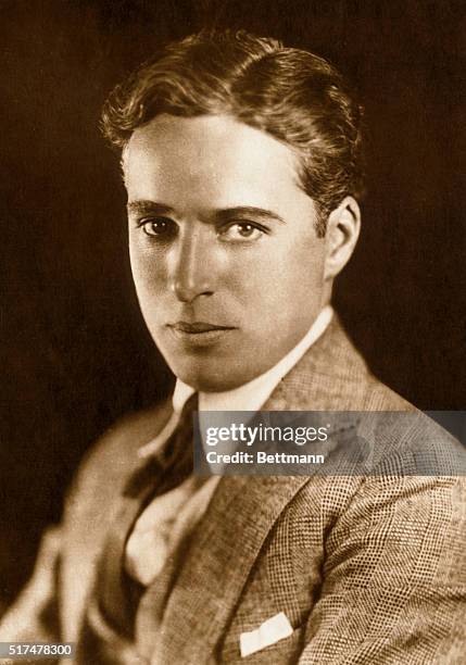 Portrait of Charlie Chaplin here as a young man. Undated photograph.