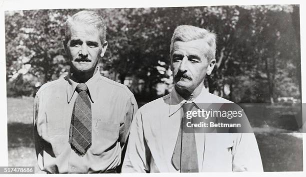 The late Faulkner brothers, John and William, in the only known photograph of the two of them together, circa 1950. John Faulkner's biography of...