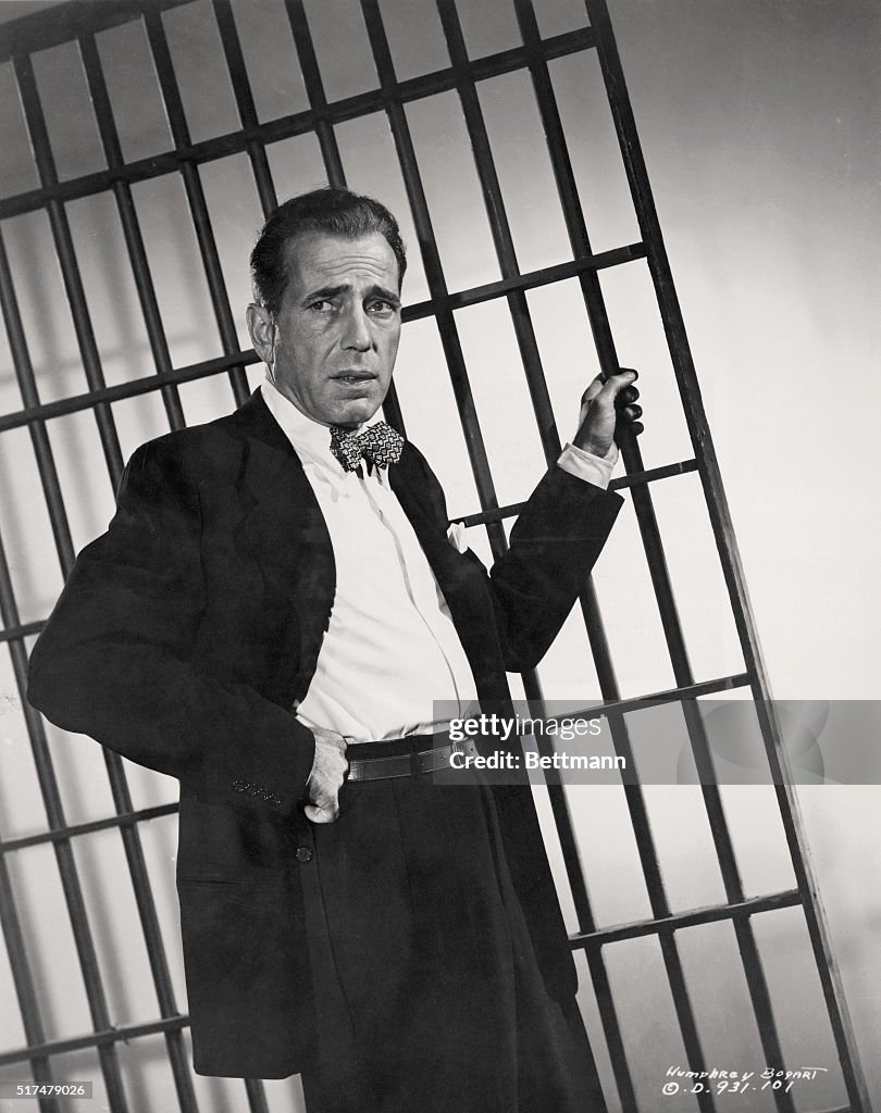 Humphrey Bogart with Jail Bars