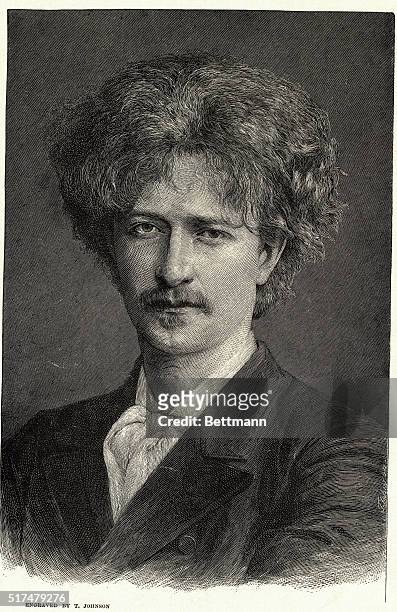 Ignacy Paderewski, , the Polish pianist, composer and statesman is shown in this image.