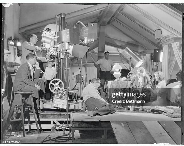 Greta Garbo and camera crew on set of MGM's 1934 film The Painted Veil. Based on the novel written by Somerset Maugham and directed by Richard...