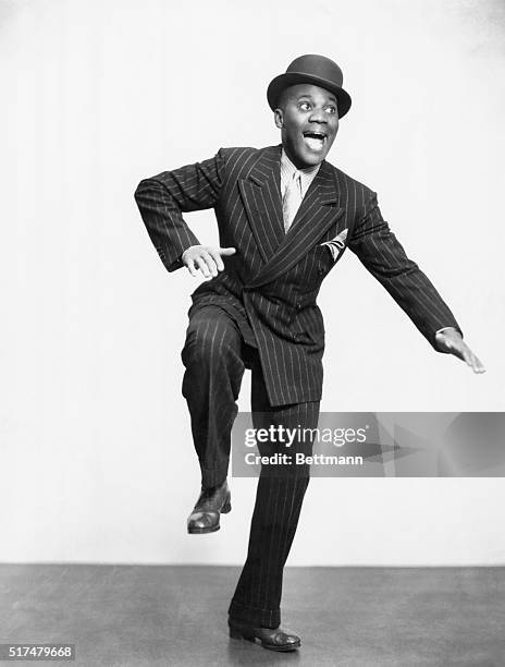 Picture shows entertainer, Bill "Bojangles" Robinson , American Tap dancer. Undated photo.