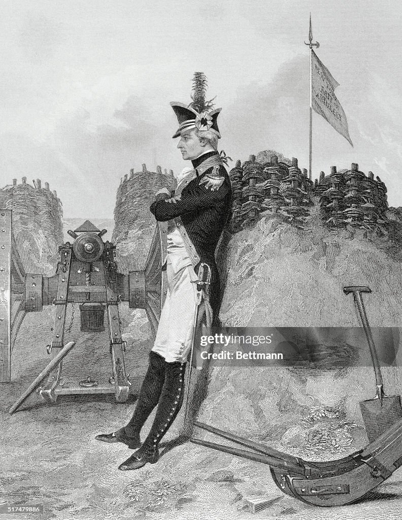 Drawing of Alexander Hamilton Waiting in Fort