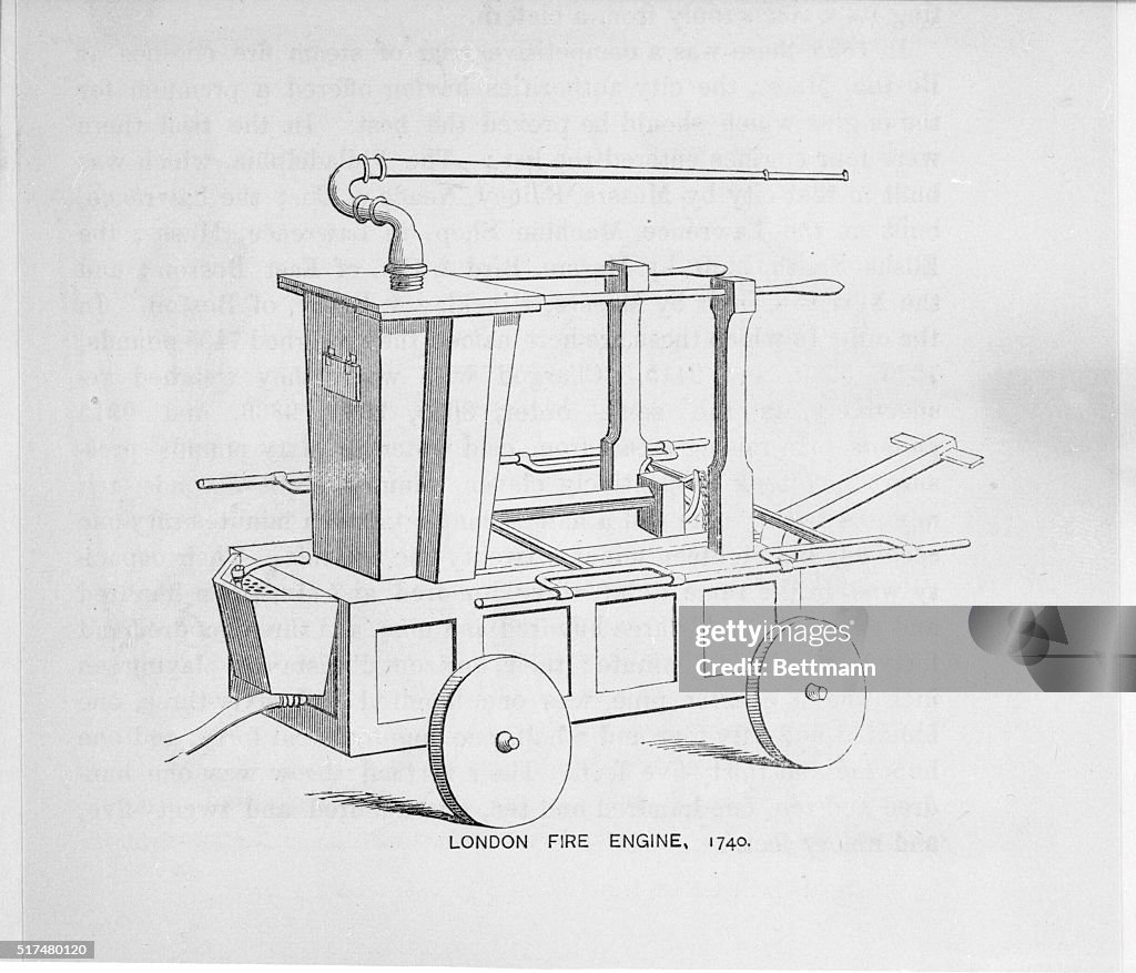 Colonial Fire Engine London Fire Engine, 1740. News Photo - Getty Images
