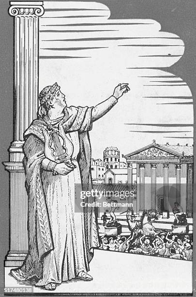 Nero Claudius Caesar Drusus Germanicus , Roman Emperor accused of causing fire that destroyed much of Rome; instituted persecution of Christians;...