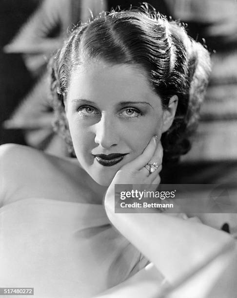 Portrait of Norma Shearer, glamorous American actress. Undated photograph.