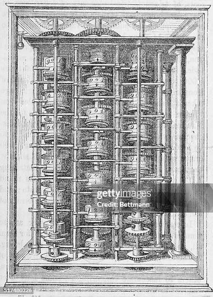 Difference Engine Figure Charles Babbage's Difference Engine, a mechanical digital calculator ...