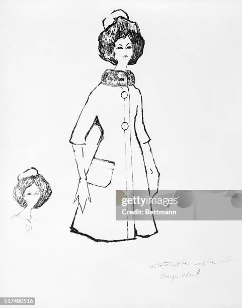 Oleg Cassini, Mrs. John F. Kennedy's personal designer, disclosed details of the three costumes he has created for her inauguration wardrobe. This...