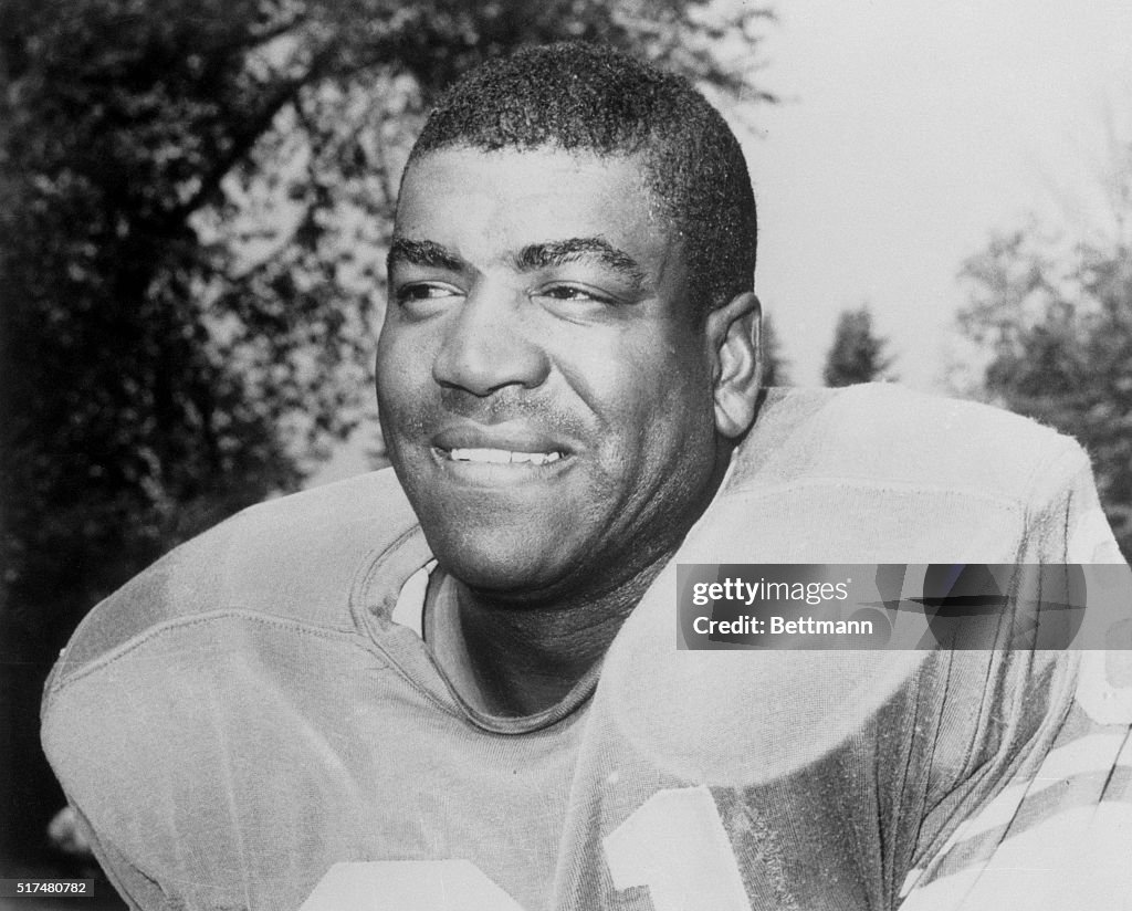 Dick Lane Wearing Football Uniform