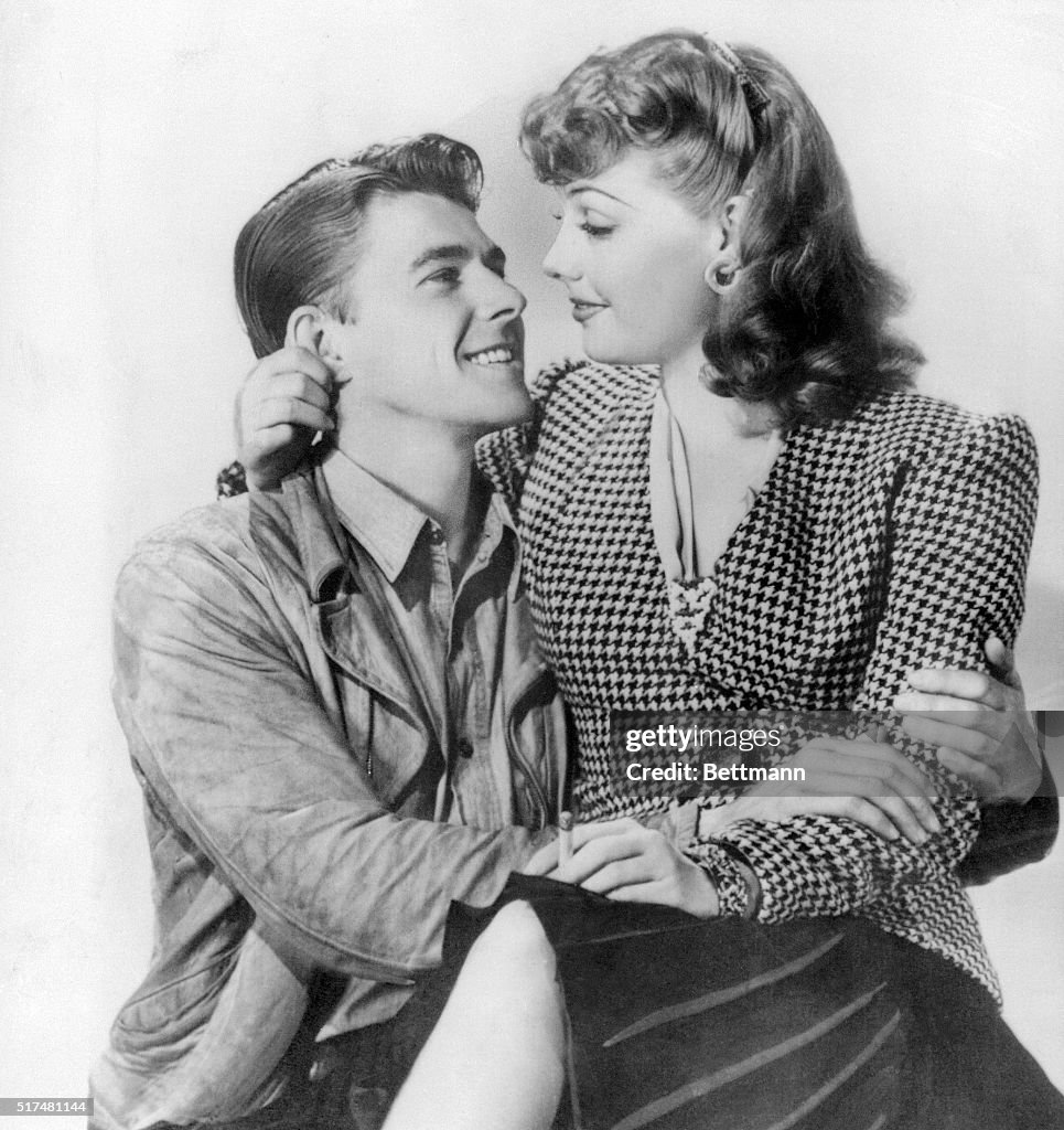 Ronald Reagan in Scene with Actress