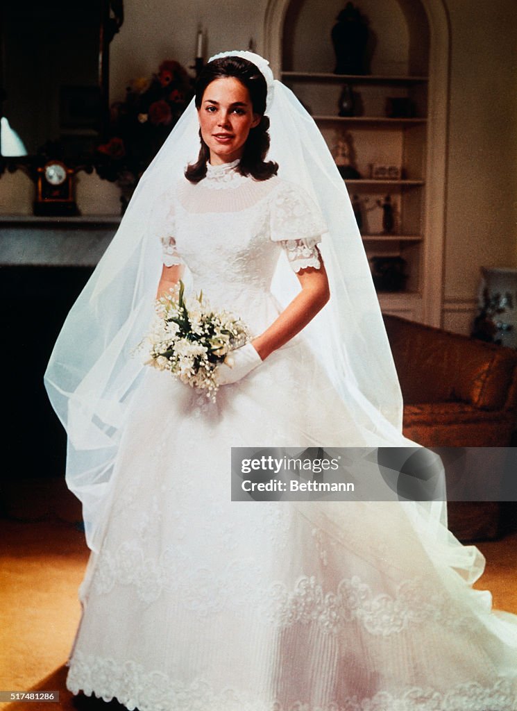 Portrait of Julie Nixon in Wedding Dress