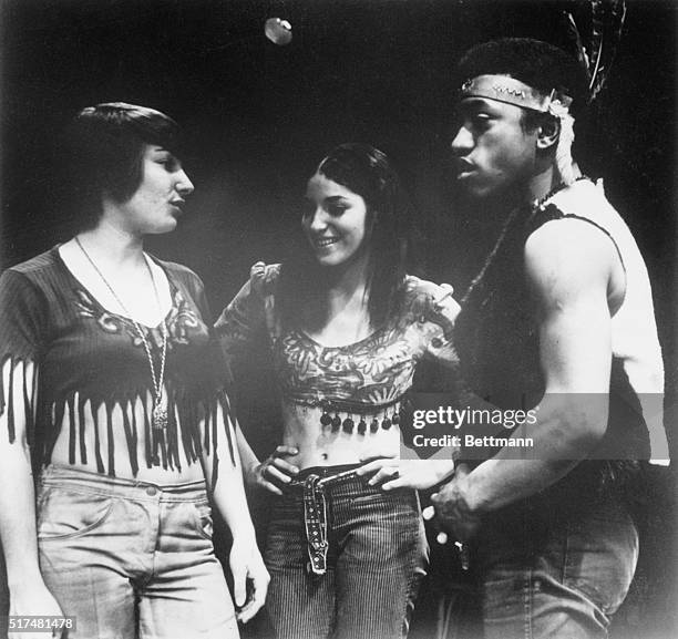 This is Lamont Washington, Leata Galloway and Marjorie LiPari in a scene from Hair, Michael Butler's Production at the Biltmore Theater of the...