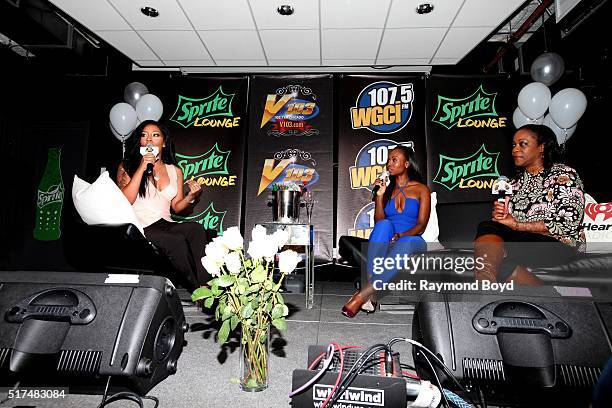 Singer and actress K. Michelle is interviewed in the V-103 WGCI-FM 'Sprite Lounge' by WGCI-FM on-air personality Kendra G. And V-103 on-air...