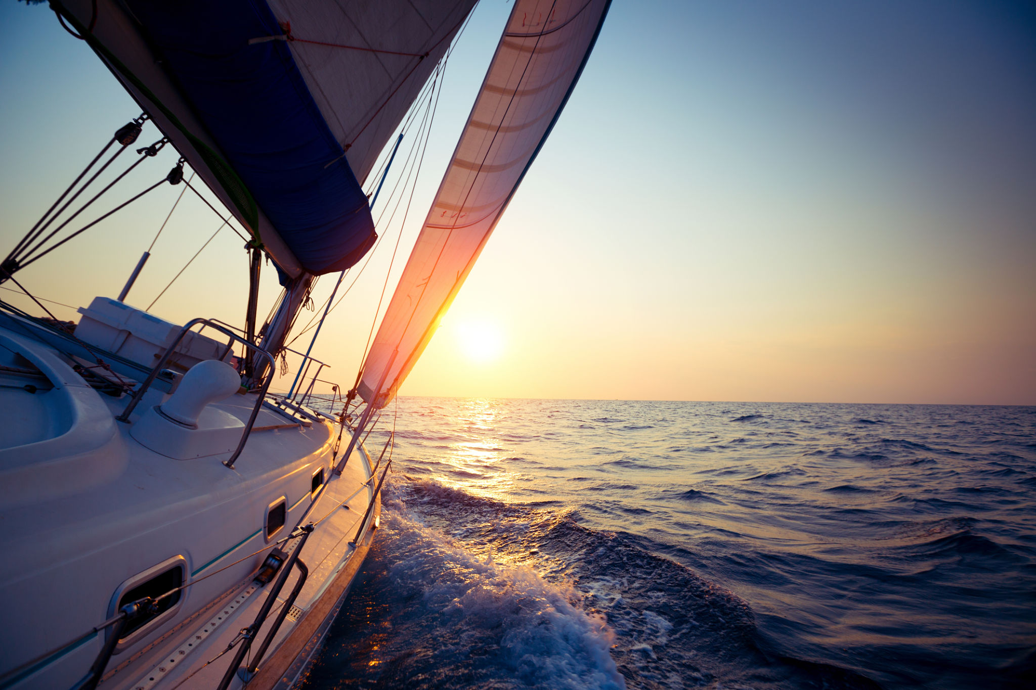 yacht sunset