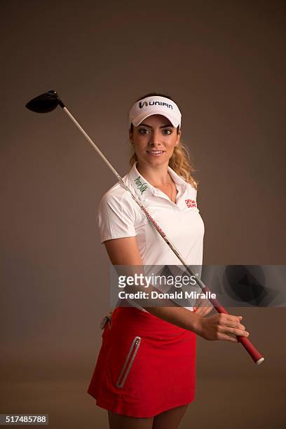Gabby Lopez of Mexico poses for a portrait during the KIA Classic at the Park Hyatt Aviara Resort on March 22, 2016 in Carlsbad, California.