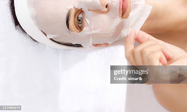 facial mask - facial stock pictures, royalty-free photos & images