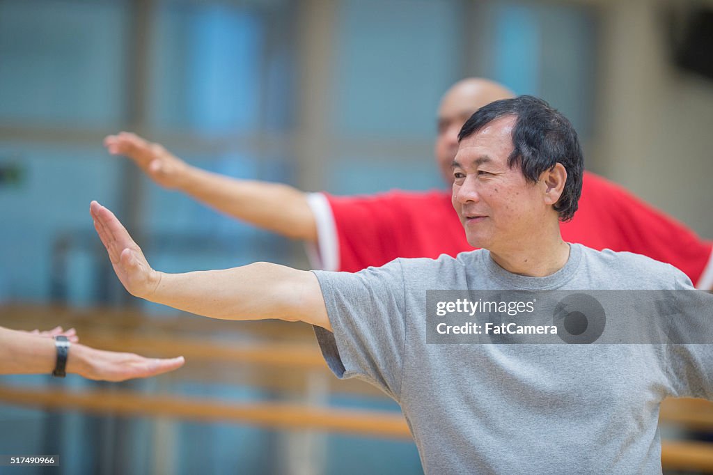 Men Taking a Yoga Class