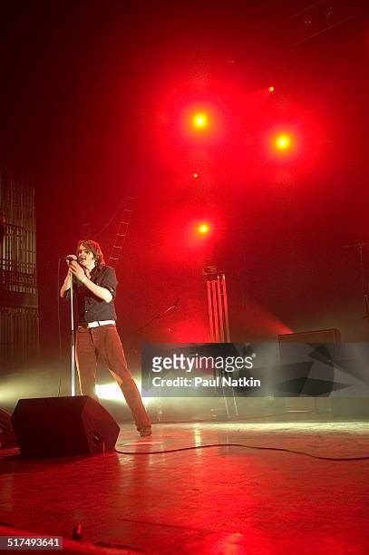 British musician Tom Chaplin, of the band Keane, performs onstage at the Riviera Theater, Chicago, Illinois, February 17, 2005.