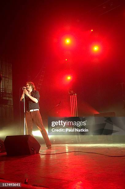 British musician Tom Chaplin, of the band Keane, performs onstage at the Riviera Theater, Chicago, Illinois, February 17, 2005.