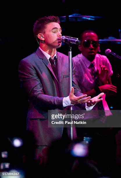 American musician and actor Jesse McCartney performs onstage at the Park West Auditorium, Chicago, Illinois, August 16, 2008.