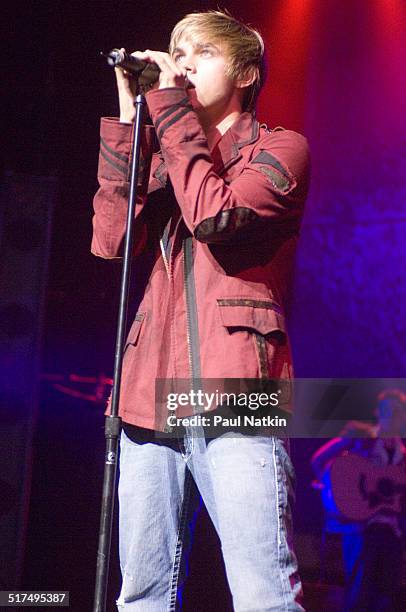 American musician and actor Jesse McCartney performs onstage at the Rosemont Theater, Rosemont, Illinois, May 10, 2005.