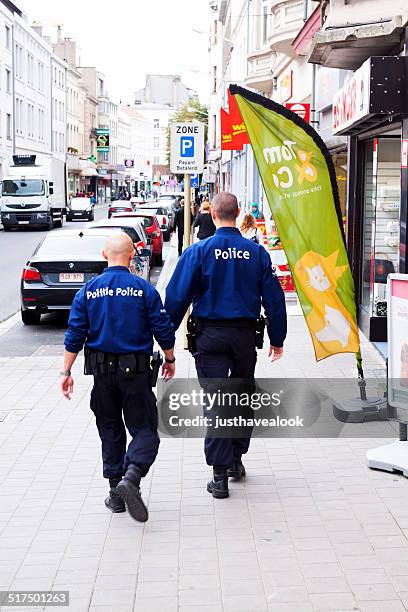 two belgian policemen - belgium police stock pictures, royalty-free photos & images