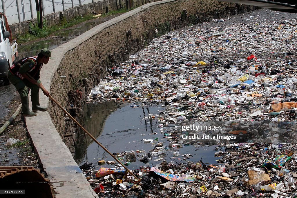 Massive Pollution In Indonesia's Citarum River