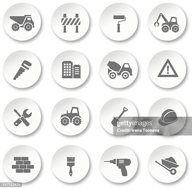 construction icon - road construction worker stock illustrations