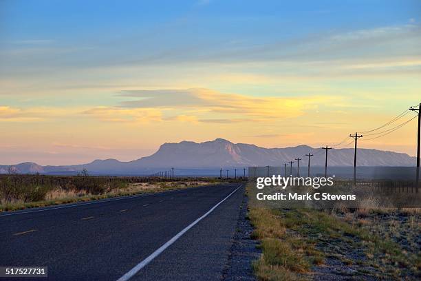 on the road to guadalupe mountains - guadalupe mountains national park stock pictures, royalty-free photos & images