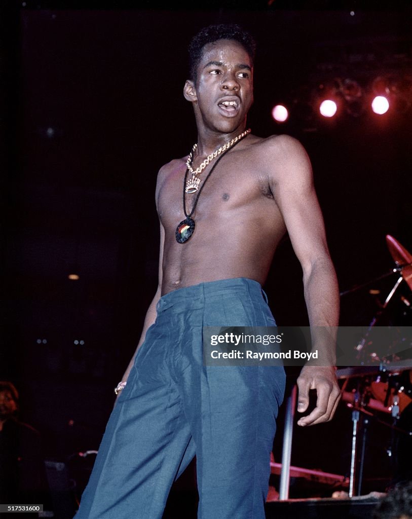 Singer Bobby Brown performs at Market Square Arena in Indianapolis