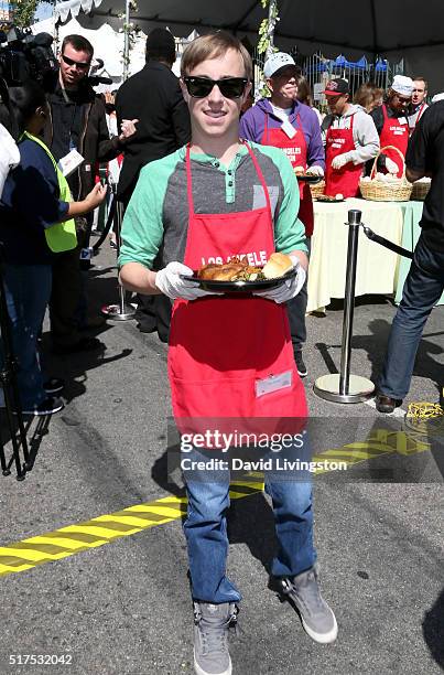 Actor Jae Head attends the Los Angeles Mission's Easter Celebration Of New Life at Los Angeles Mission on March 25, 2016 in Los Angeles, California.