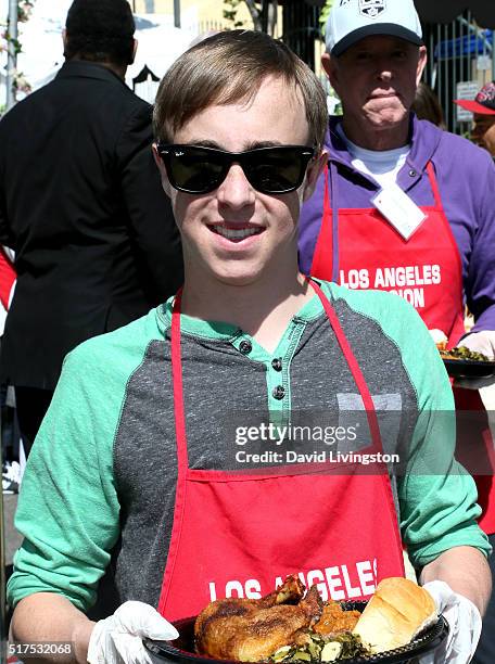 Actor Jae Head attends the Los Angeles Mission's Easter Celebration Of New Life at Los Angeles Mission on March 25, 2016 in Los Angeles, California.