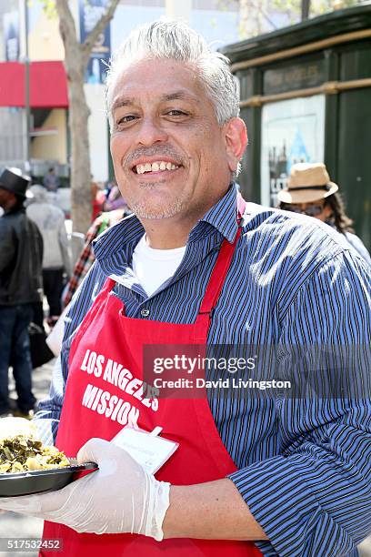 Michael Castillo attends the Los Angeles Mission's Easter Celebration Of New Life at Los Angeles Mission on March 25, 2016 in Los Angeles, California.