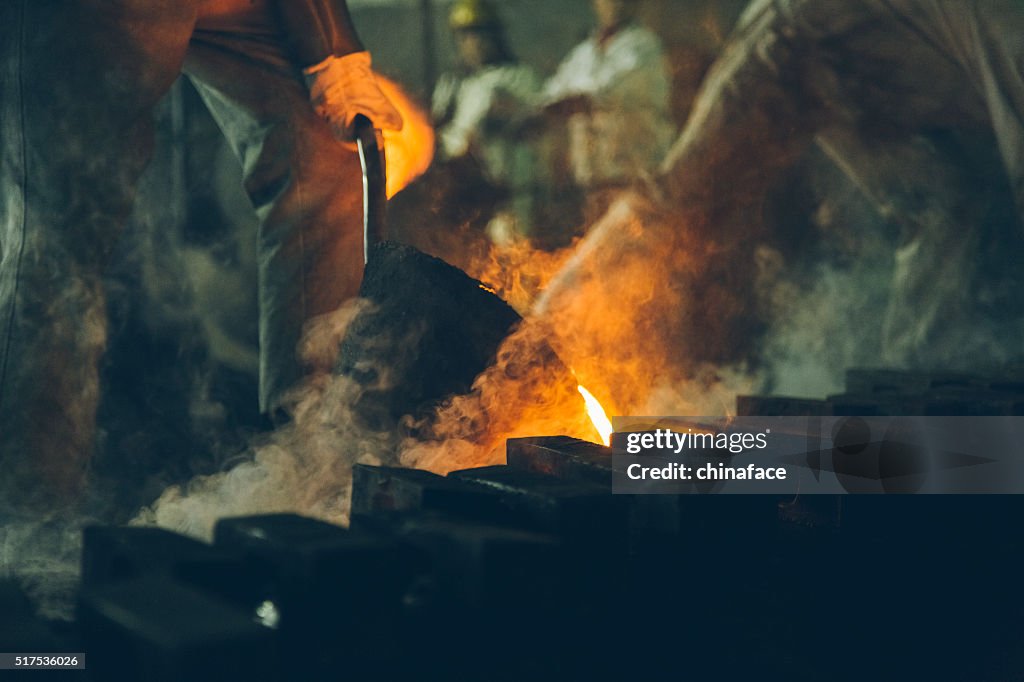 Blast furnace at metallurgical plant