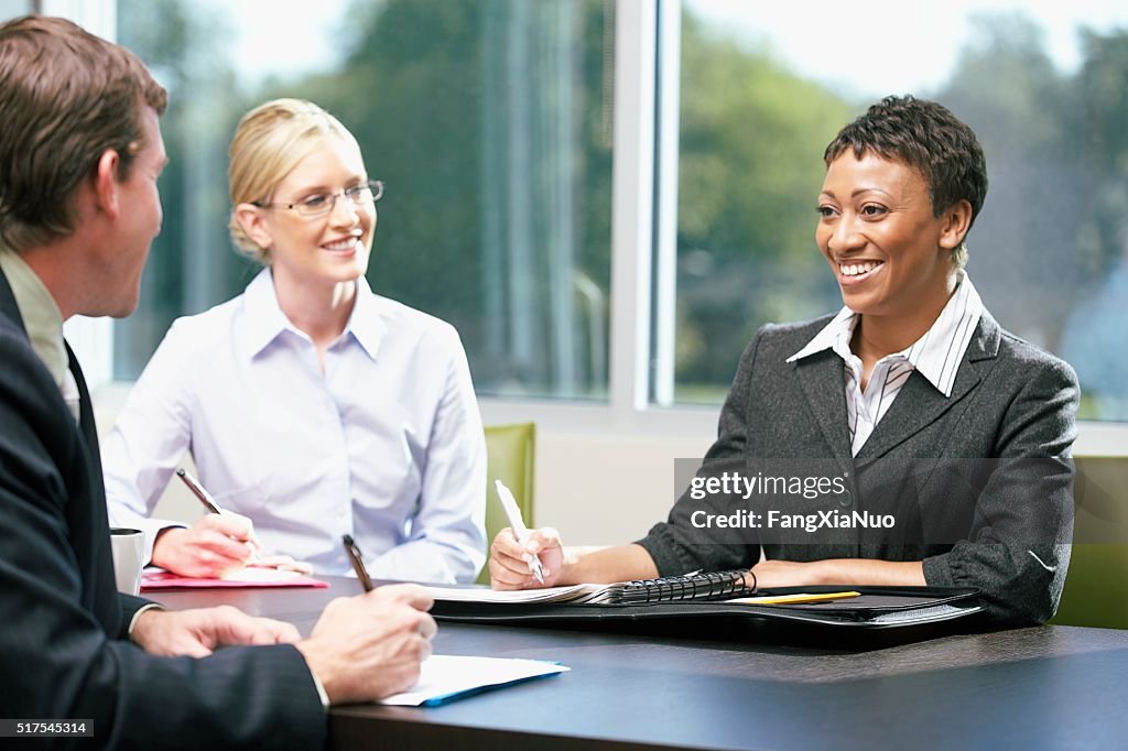 Businesspeople in a meeting