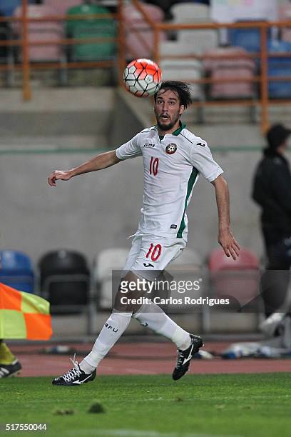 Bulgaria midfielder Ivelin Popov during the match between Portugal and Bulgaria Friendly International at Estadio Municipal de Leiria on March 25,...