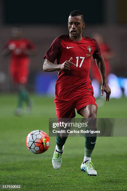 Portuguese forward Nani during the match between Portugal and Bulgaria Friendly International at Estadio Municipal de Leiria on March 25, 2016 in...