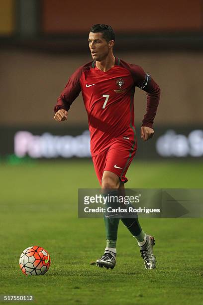 Portuguese forward Cristiano Ronaldo during the match between Portugal and Bulgaria Friendly International at Estadio Municipal de Leiria on March...