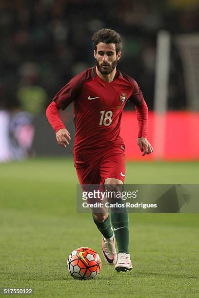 Portuguese forward Rafa during the match between Portugal and Bulgaria Friendly International at Estadio Municipal de Leiria on March 25, 2016 in...
