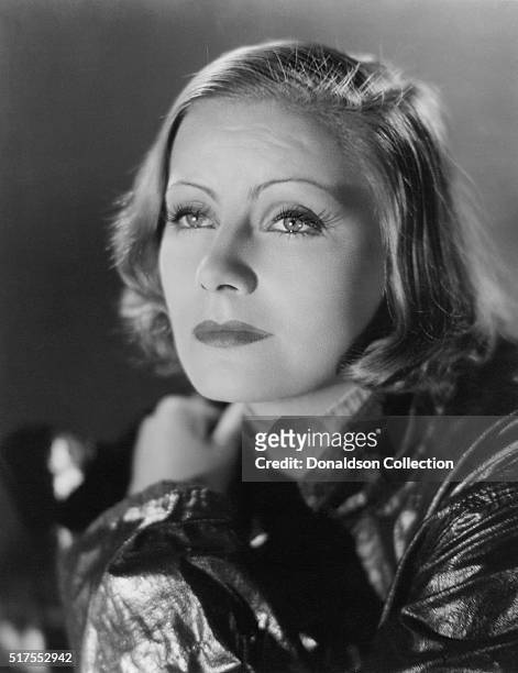 Actress Greta Garbo poses for a publicity photo for the MGM movie "Anna Christie" which was released in 1930.