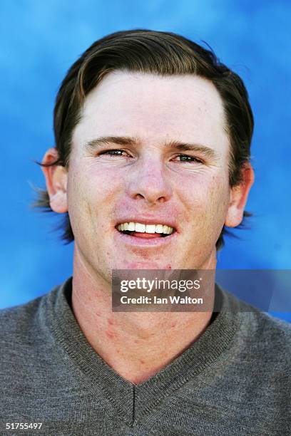 Portrait of Adam Groom of Australia during the first round of the European Tour Qualifying School Finals, held at The San Roque Club on November 11,...