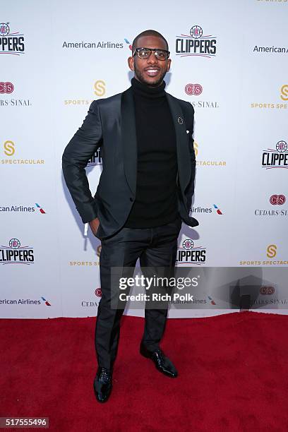 Player Chris Paul attends the Cedars-Sinai Sports Spectacular at W Los Angeles  West Beverly Hills on March 25, 2016 in Los Angeles, California.