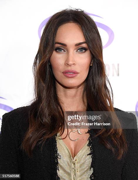 Actress Megan Fox attends a panel at WonderCon 2016 to promote the upcoming release of Paramount Pictures' Teenage Mutant Ninja Turtles  Out of The...