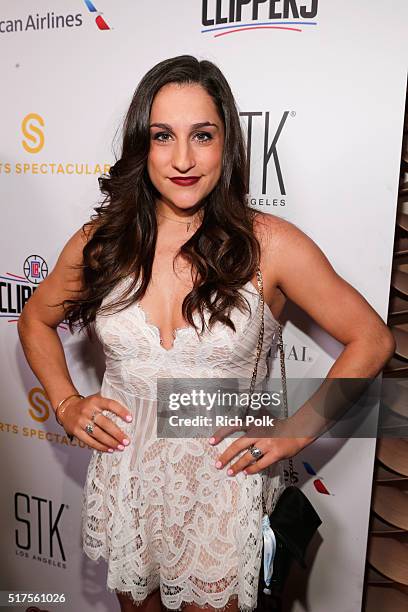 Gymnast Jordyn Wieber attends the Cedars-Sinai Sports Spectacular at W Los Angeles  West Beverly Hills on March 25, 2016 in Los Angeles, California.